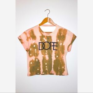 Dope Open Back Bleach Tie Dye Tee